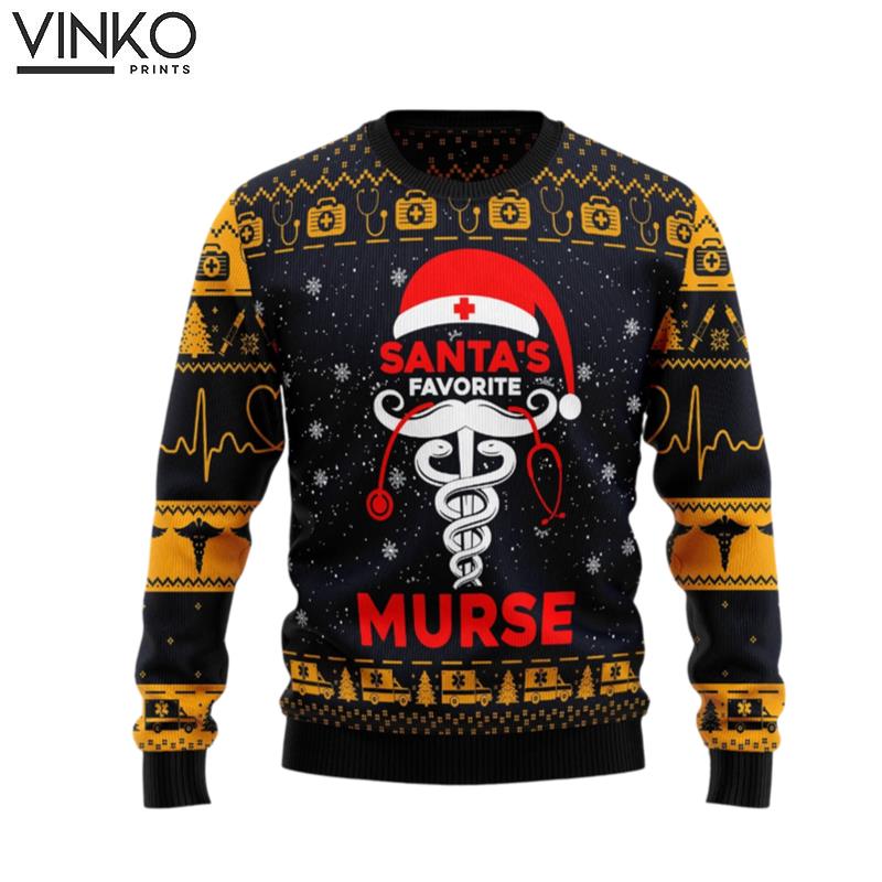 Santa Murse couples matching friends nurse lover Ideas Ugly Christmas Sweater