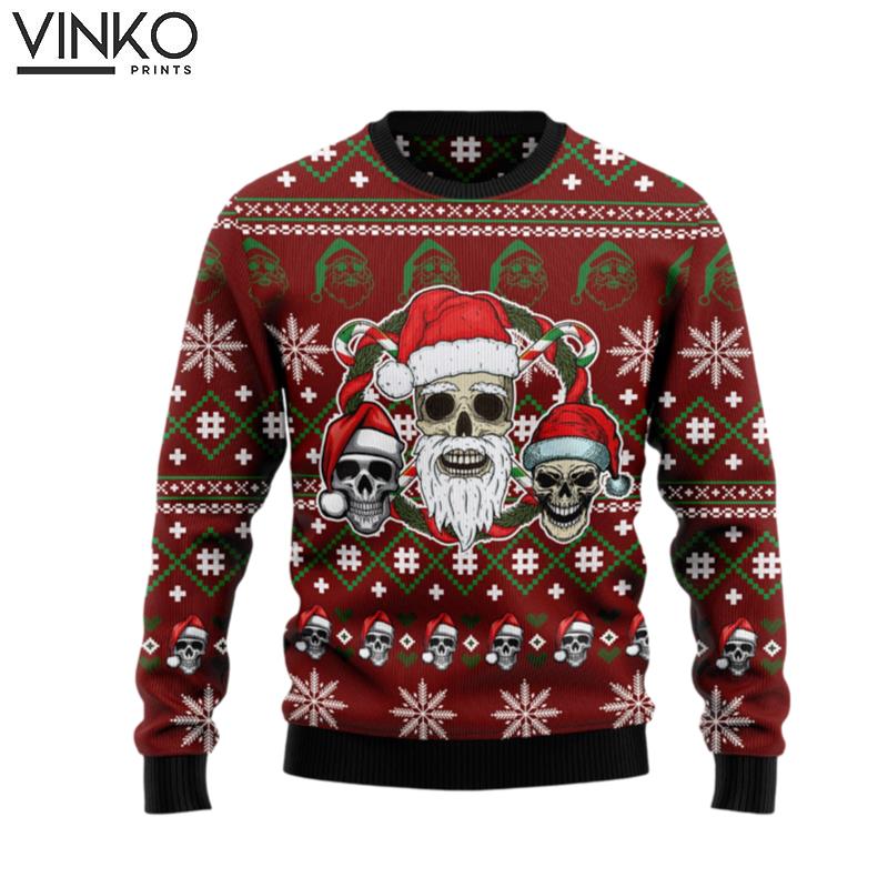 Santa Skull D1011 Ugly Christmas Sweater