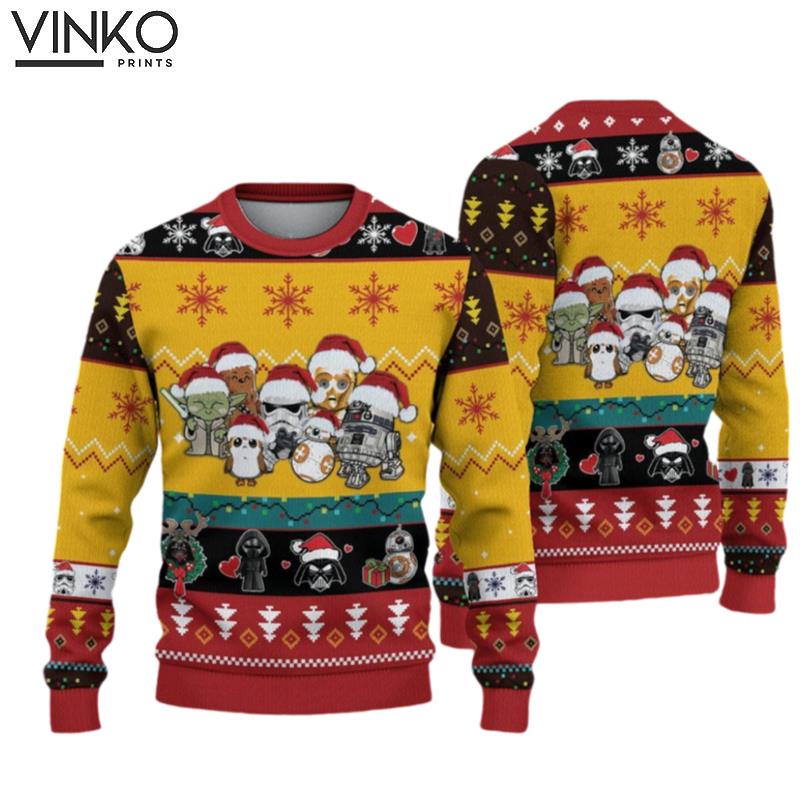 Santa Star Wars Funny Star Wars Star Wars 3D Ugly Christmas Sweater