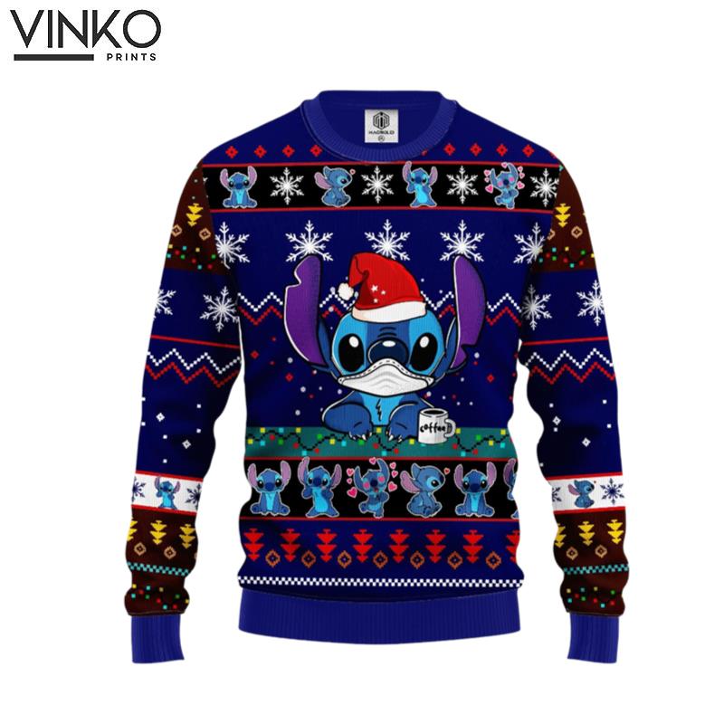 Santa Stitch Lilo And Stitch Disney Ugly Christmas Sweater