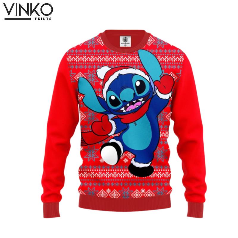 Santa Stitch Winter Lilo And Stitch Ugly Christmas Sweater