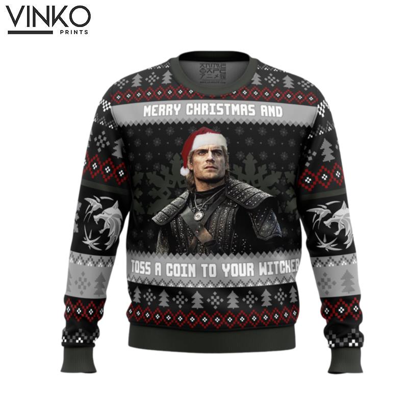 Santa Witcher The Witcher Ugly Christmas Sweater