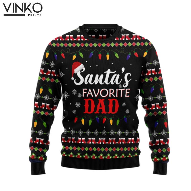 Santa's Favorite Dad HZ102309 Ugly Christmas Sweater