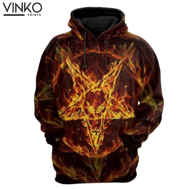 Satanic Fire Pentagram Hoodie