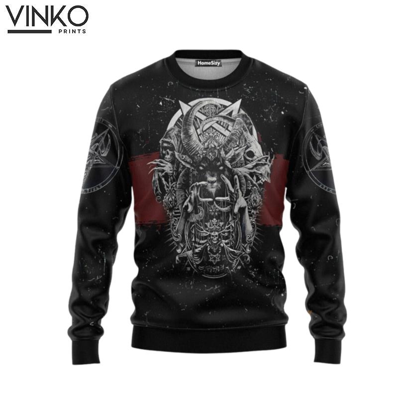 Satanic Skull For Men And Women Ugly Christmas Sweater