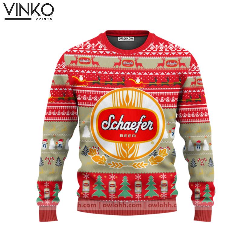 Schaefer Beer Ugly Christmas Sweater