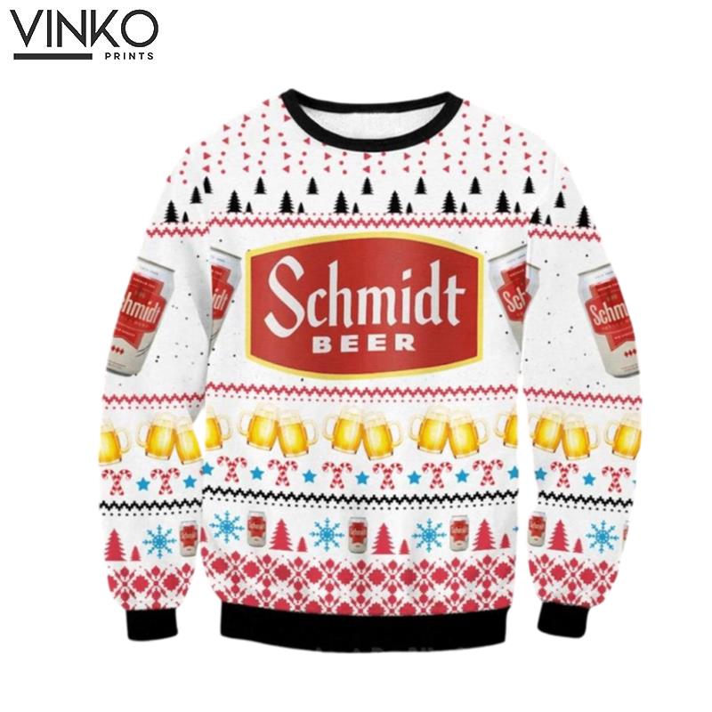 Schmidt Beer AllOver Print Ugly Christmas Sweater