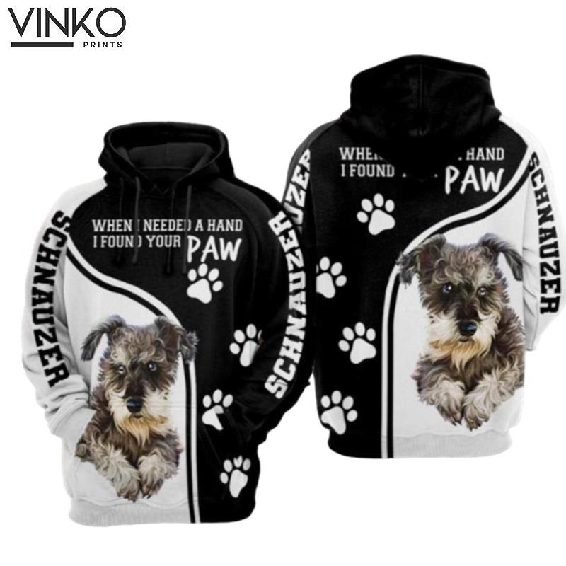 Schnauzer Nfl Football Paw Schnauzer Schnauzer Hoodie