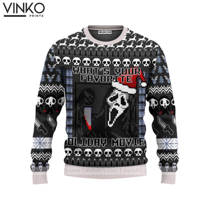 Scream Holiday Horror Ugly Christmas Sweater