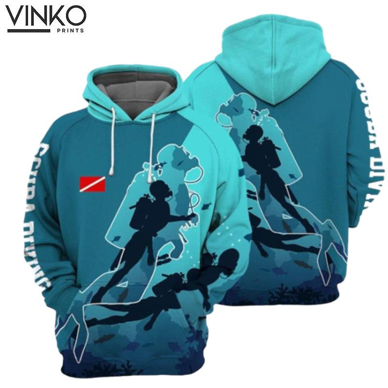 Scuba Diving Men And Women Scuba Diving Hoodie