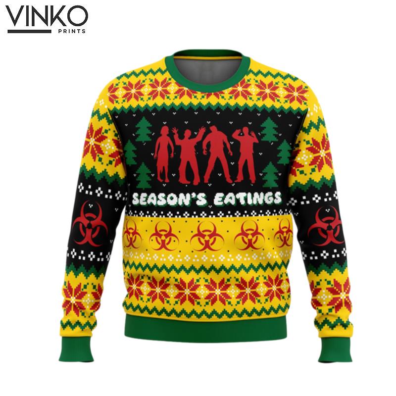 Season's Eatings Zombie Ugly Christmas Sweater