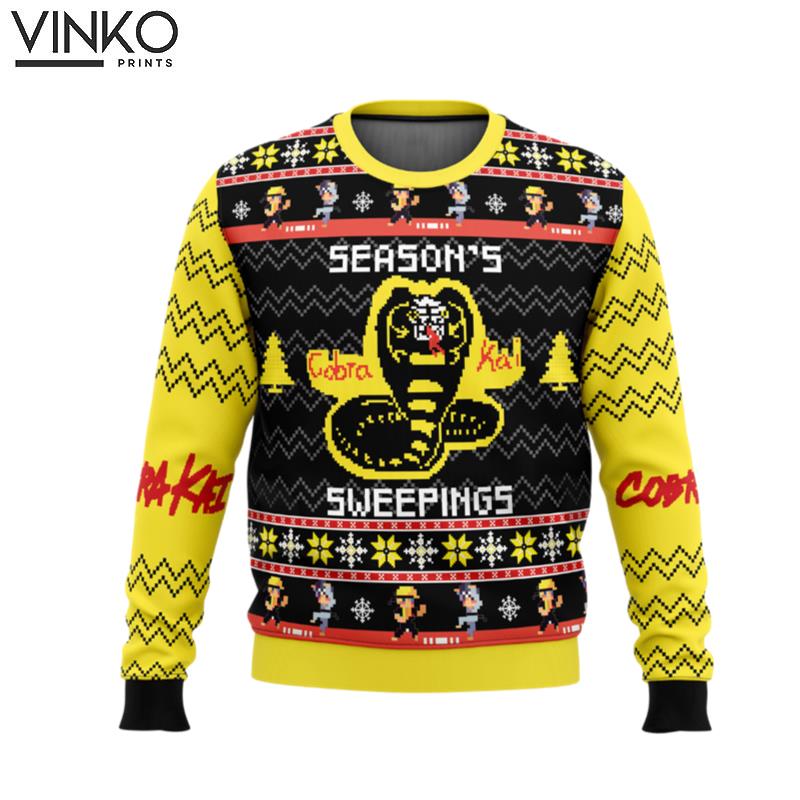 Season's Sweepings Cobra Kai Ugly Christmas Sweater