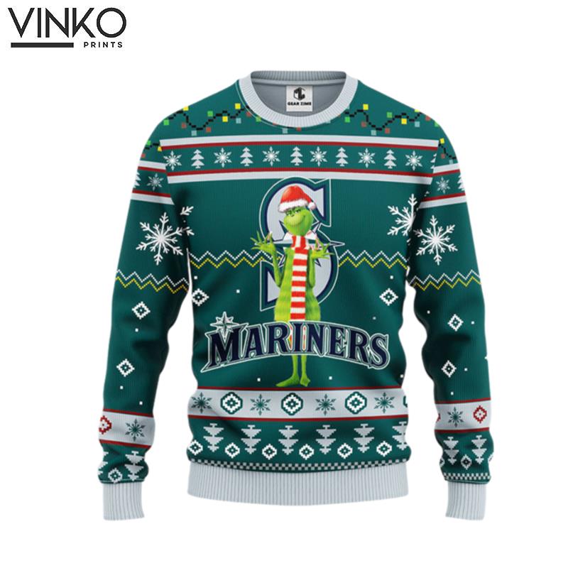 Seattle Mariners Funny Grinch Ugly Christmas Sweater