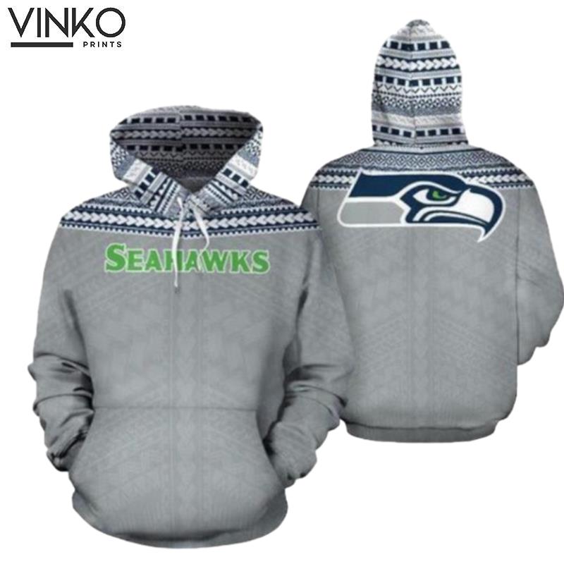 Seattle Seahawks Ncaa Football Maori Tattoo Gray Seattle Seahawks Seattle Seahawks Hoodie