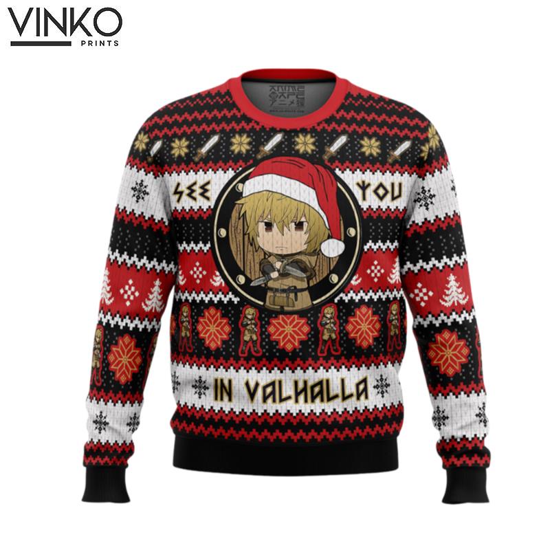 See You in Valhalla Vinland Saga Ugly Christmas Sweater