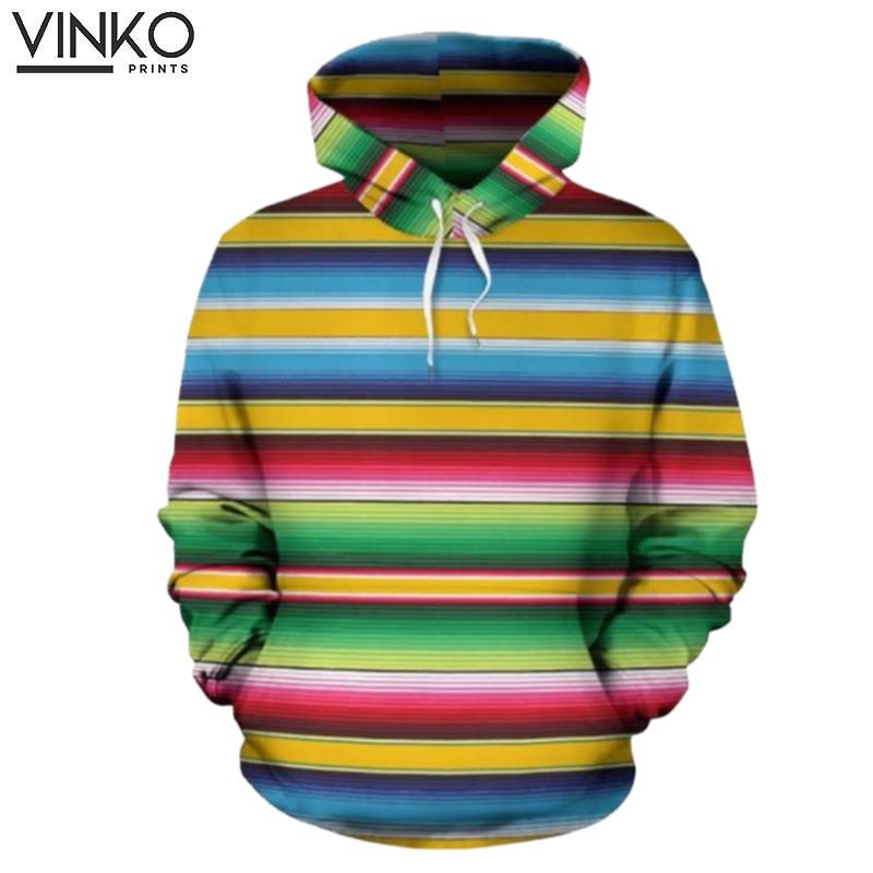 Serape Mexican Blanket Baja Pattern Hoodie