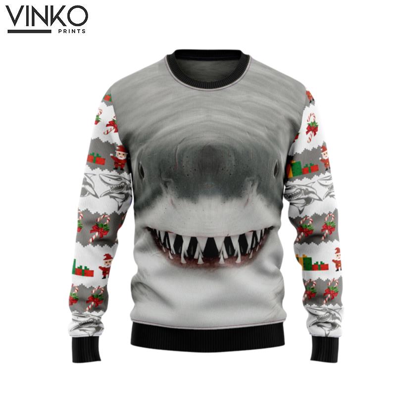 Shark Cute Face T2210 Ugly Christmas Sweater