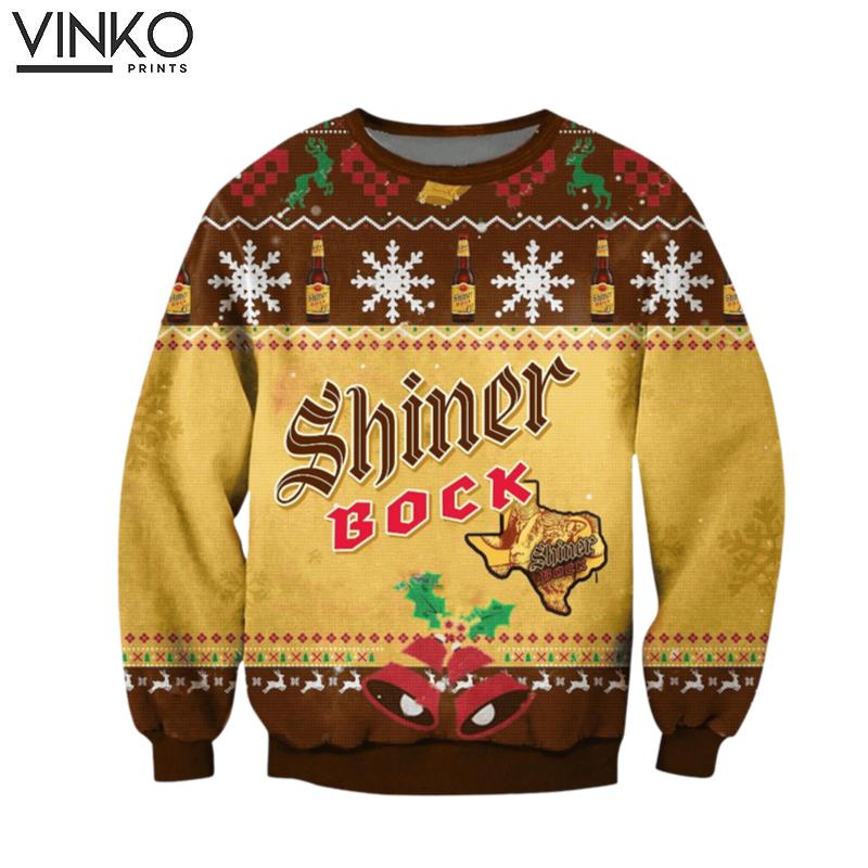 Shiner Bock Texas Beer Ugly Christmas Sweater