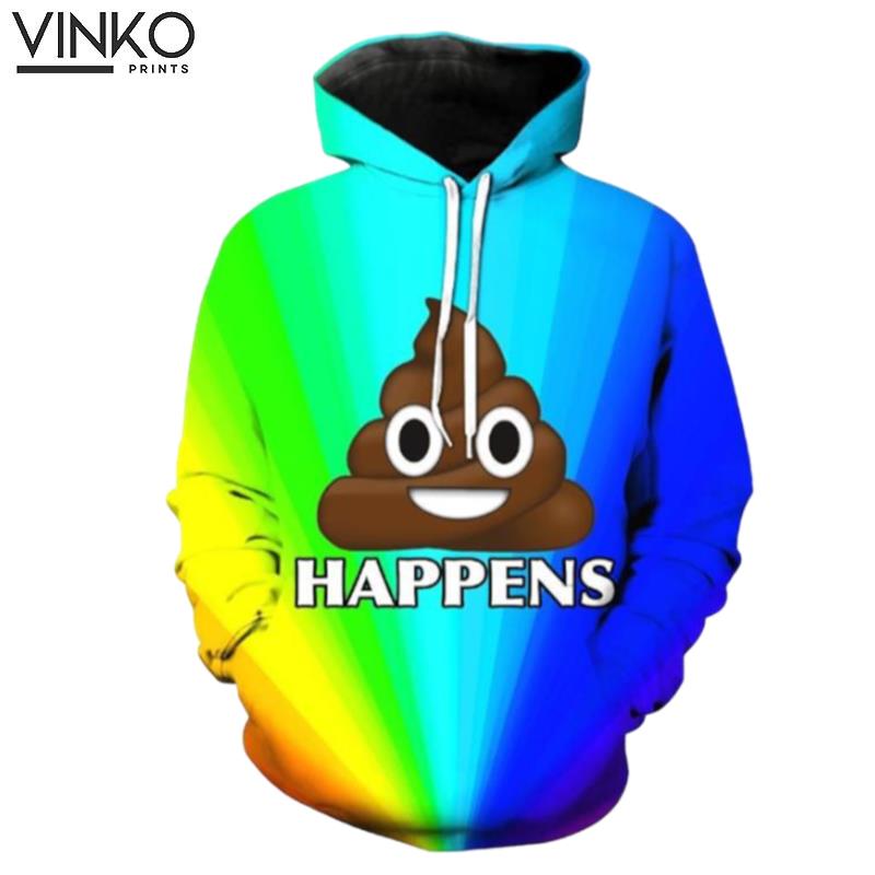 Shit Happens Poop Emoji Hoodie