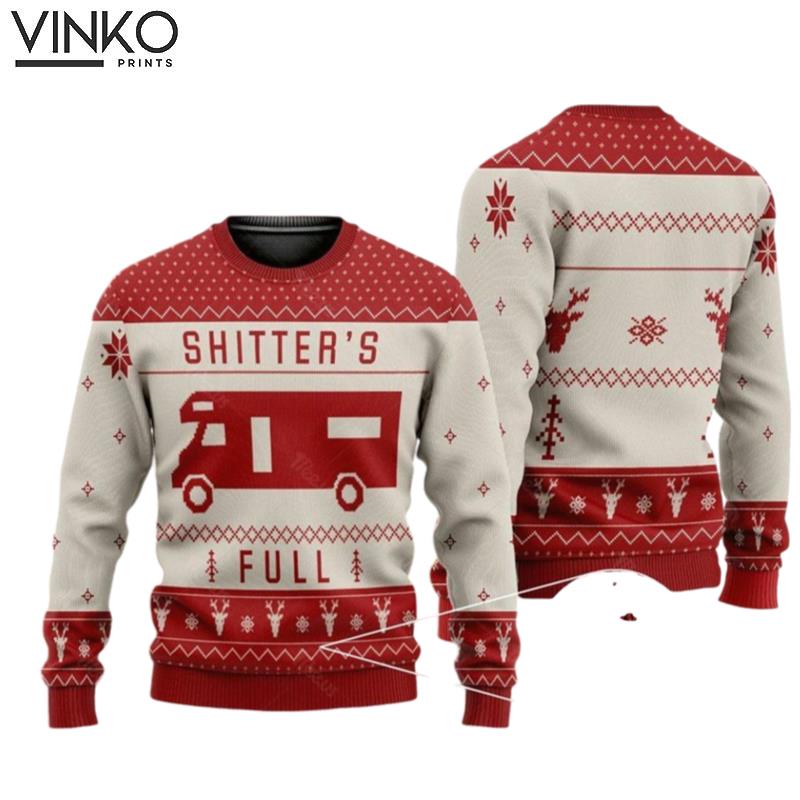 Shitters Full Christmas Shitters Full National Lampoons Ugly Christmas Sweater