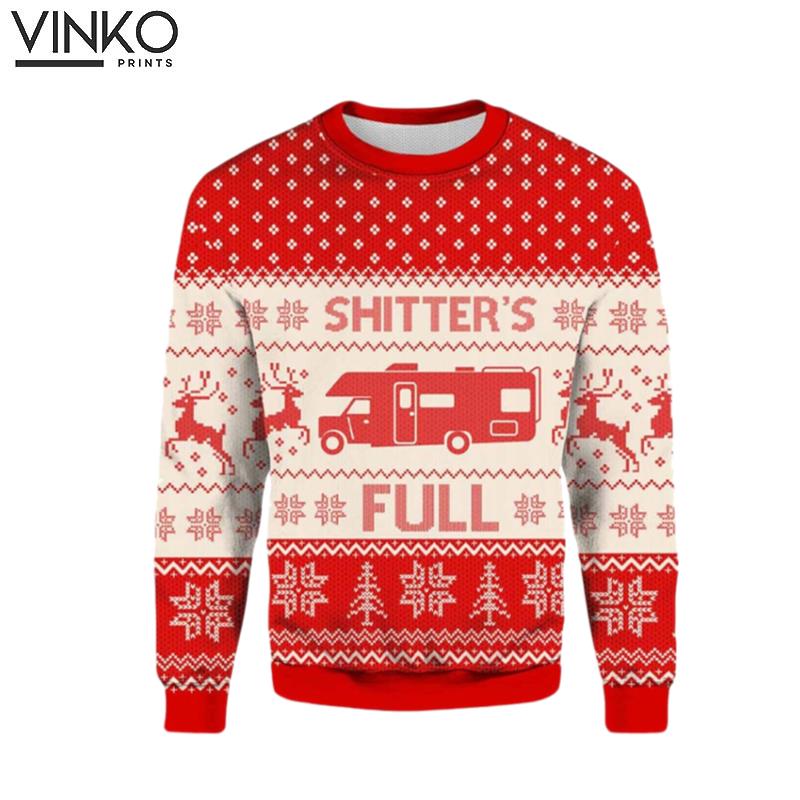 Shitter's Full Christmas Vacation Griswold Family Knitted Ugly Christmas Sweater