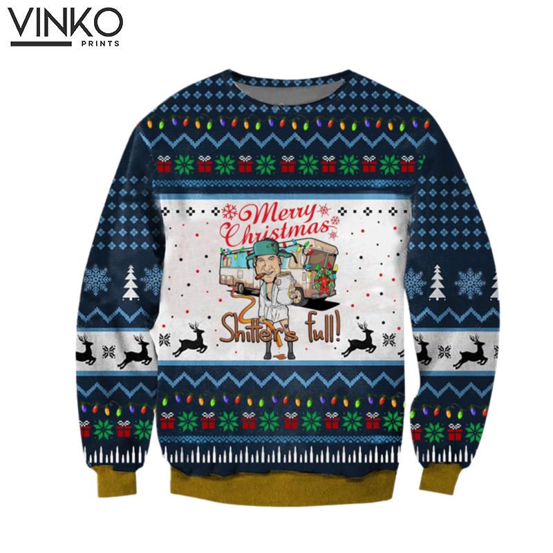 Shitters Full Merry Ugly Christmas Sweater