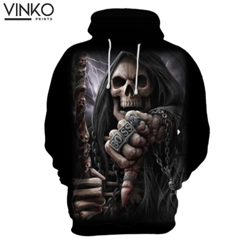 Skeleton Knight Big Pockets Hoodie