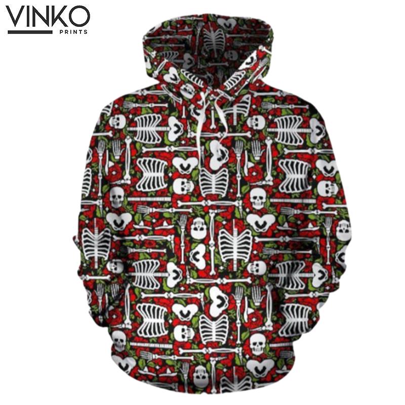 Skeleton Pattern Hoodie