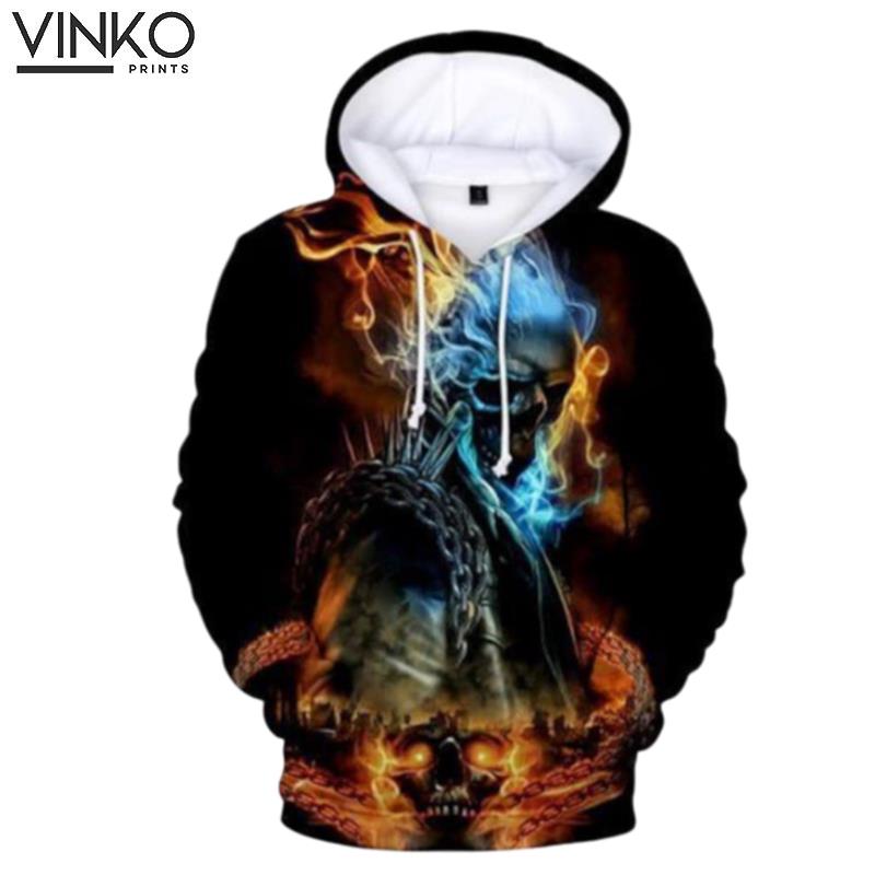 Skull Themed And Pered Custom Skull Themed Graphic Hoodie