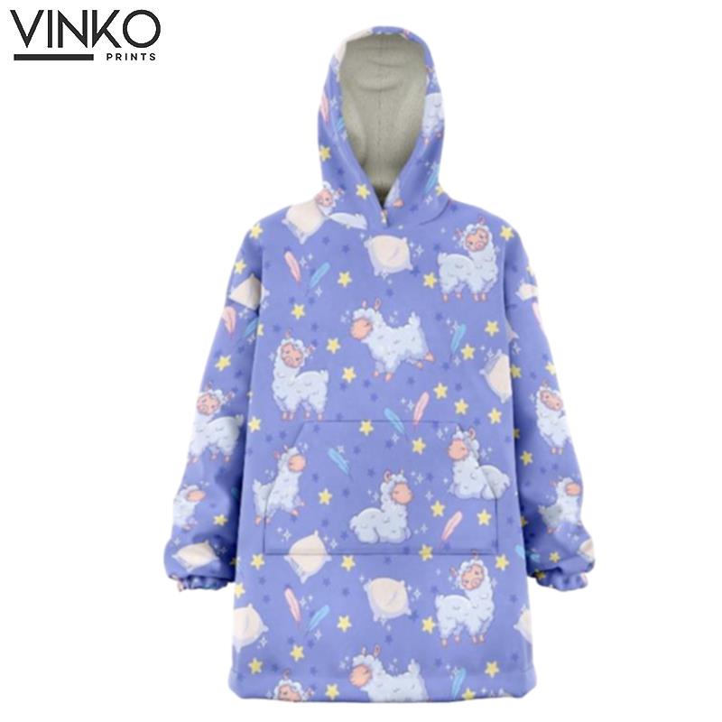 Sleeping Sheep Pattern Snug Hoodie