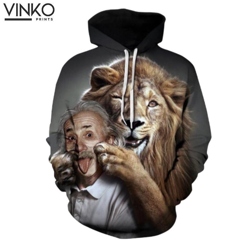 Smiling Face Lion Hoodie