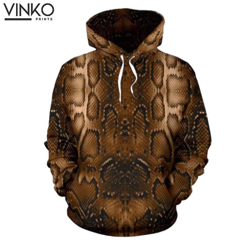 Snake Skin Brown Hoodie