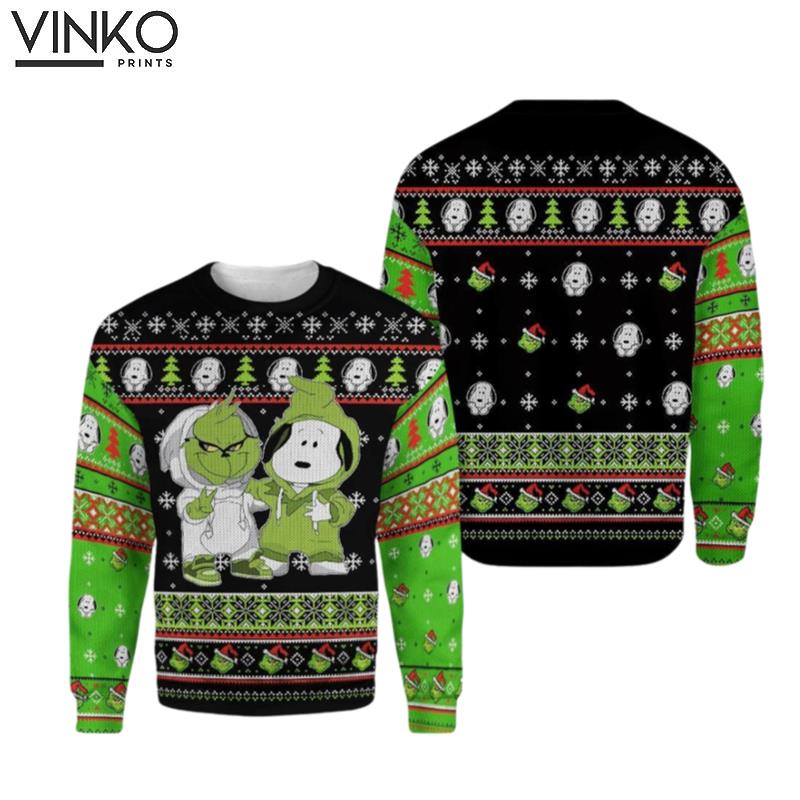 Snoopy Grinch Gifts Ugly Christmas Sweater