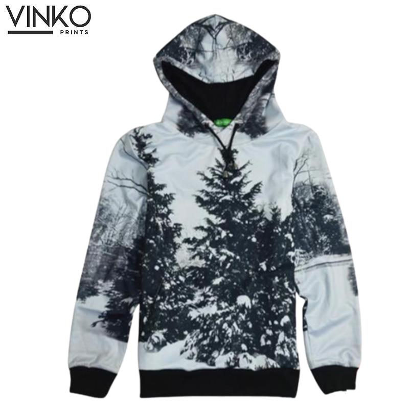 Snow Days Snowy Forest Snowed Out Ods Black & White Hoodie