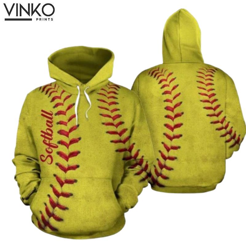 Softball Pattern Hoodie