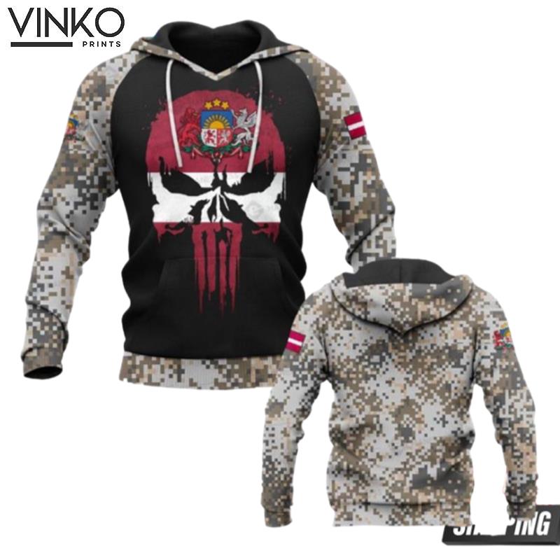 Soldier Punisher Latvia Hoodie