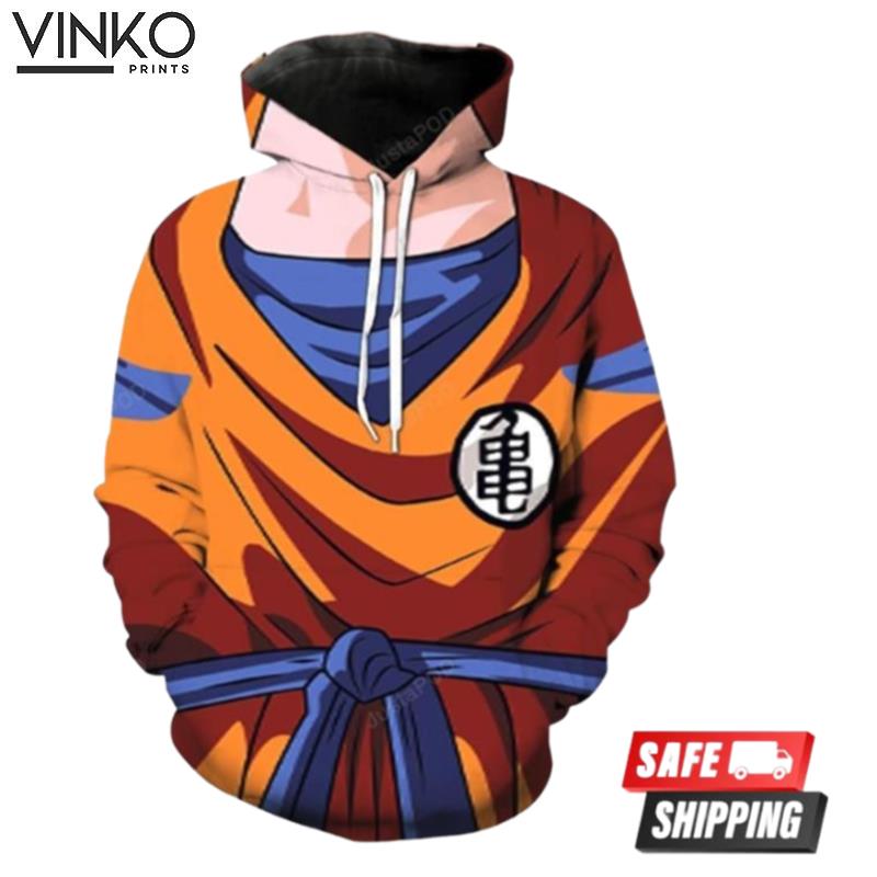 Son Goku Costume Outfit Orange Cosplay Dragon Ball Z Hoodie