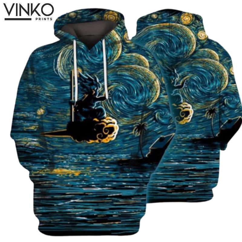 Songoku Kame House Starry Night Hoodie