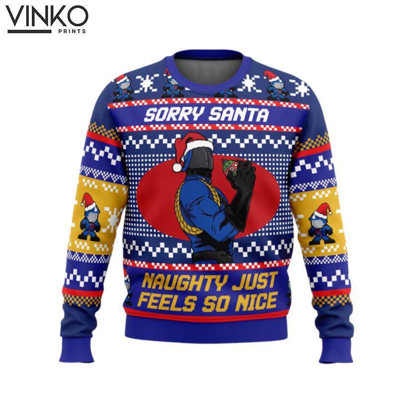 Sorry Santa Cobra Commander GI Joe Ugly Christmas Sweater