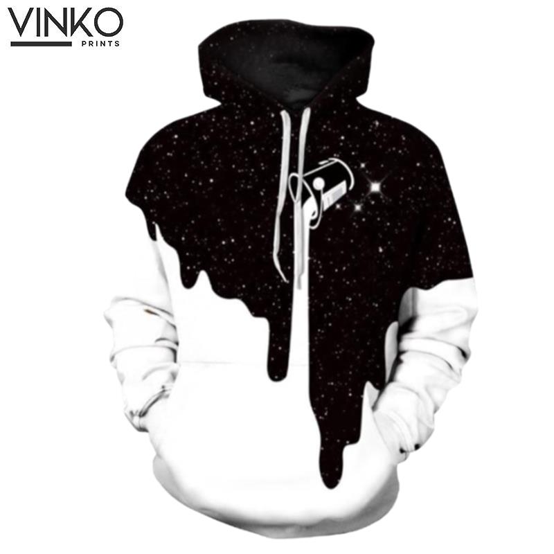 Space Meets White Cool S Hoodie