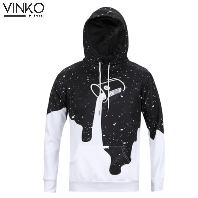 Space Paint Painting The Sky Black & White Hoodie