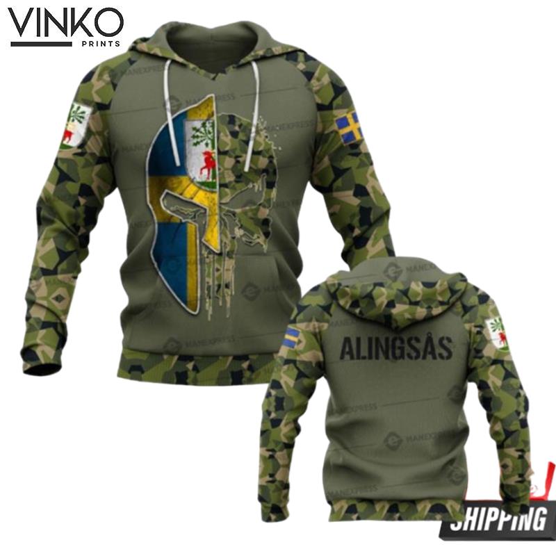 Spartan Alingsas Sweden Camo Army Hoodie