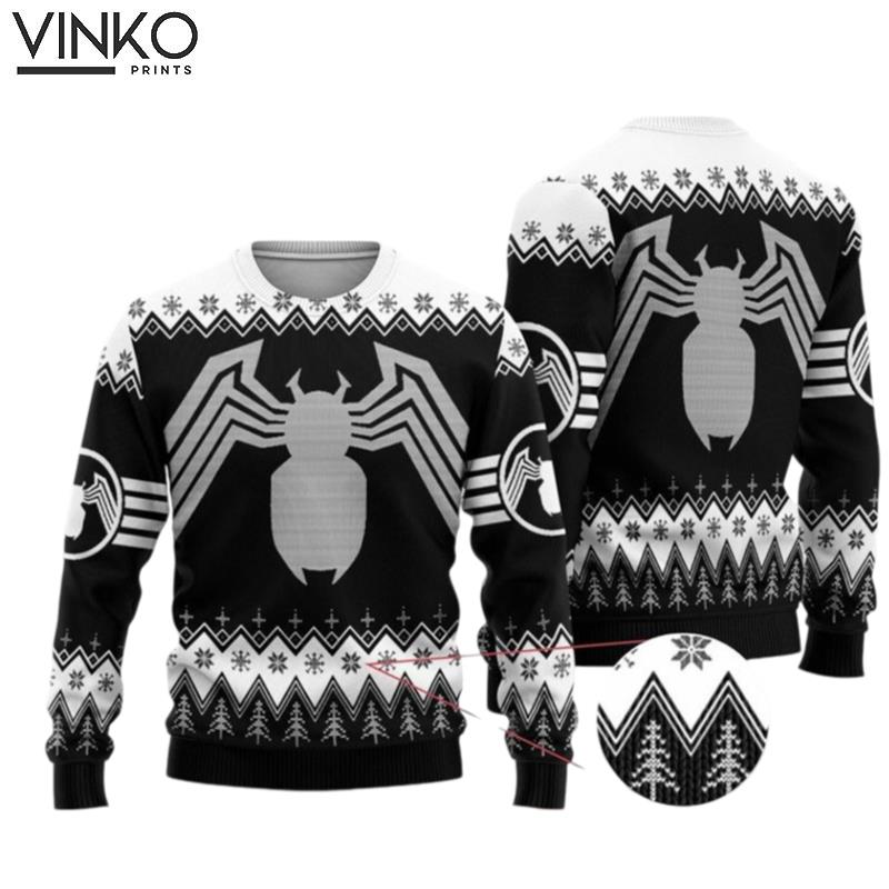 SpiderMan Black Suit Avengers Spiderman Ugly Christmas Sweater