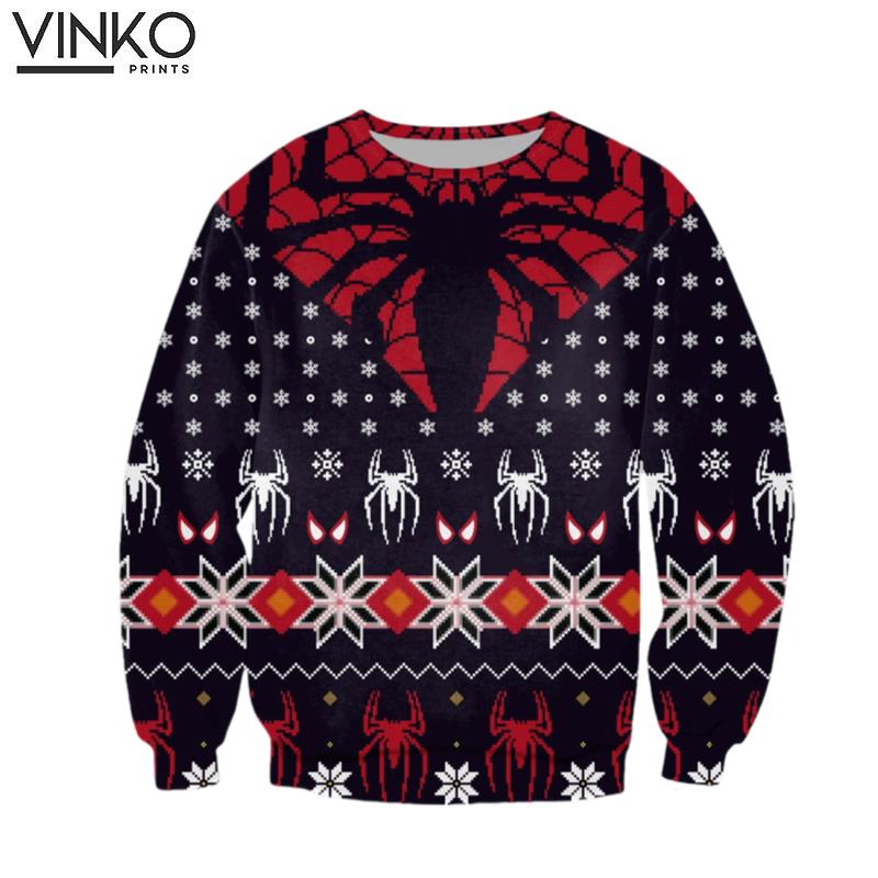 SpiderMan Knitting Pattern 3D Print Ugly Christmas Sweater