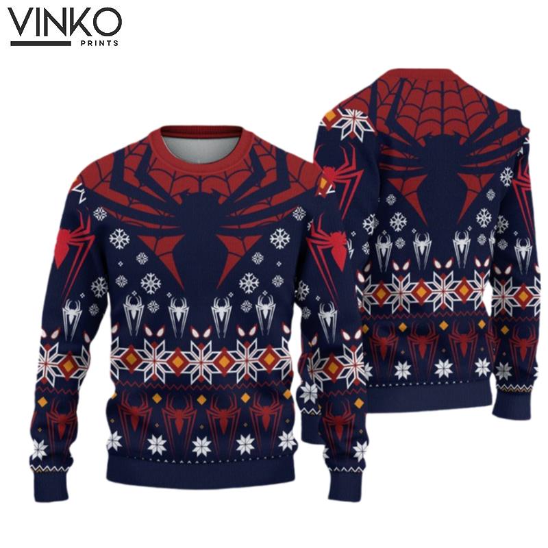 SpiderMan SpiderMan Characters Fans Ugly Christmas Sweater