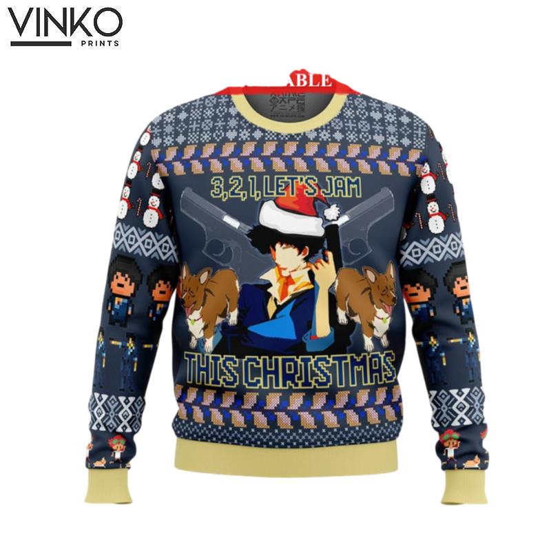 Spike Spiegel Cowboy Bebops Ugly Christmas Sweater