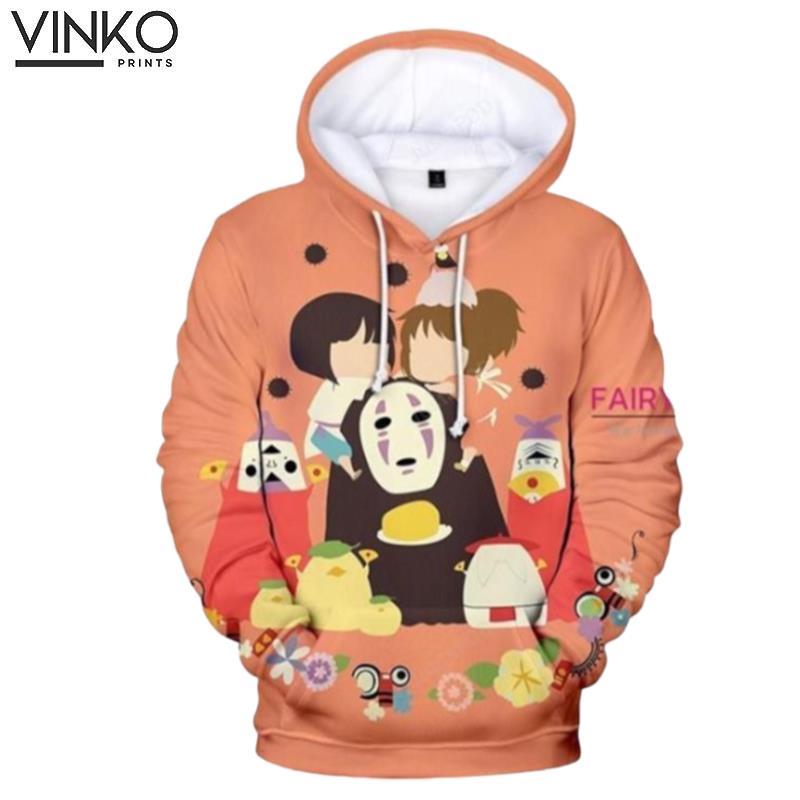 Spirited Away Ogino Chihiro Haku Kaonashi Hoodie