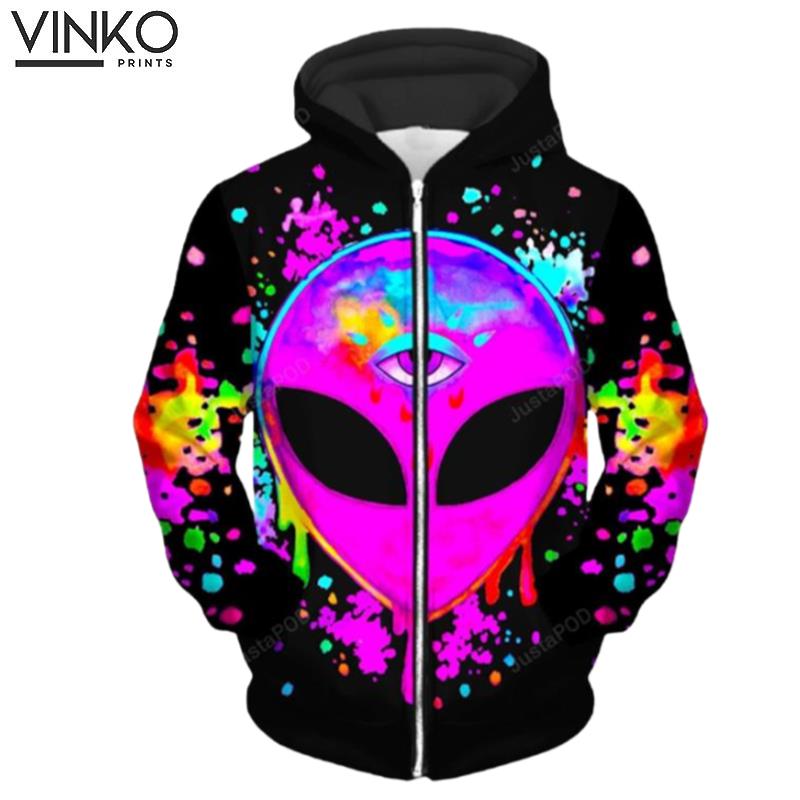 Splatter Alien Pink Up Hoodie