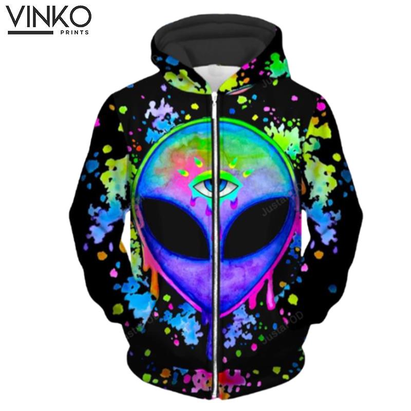 Splatter Alien Up Hoodie