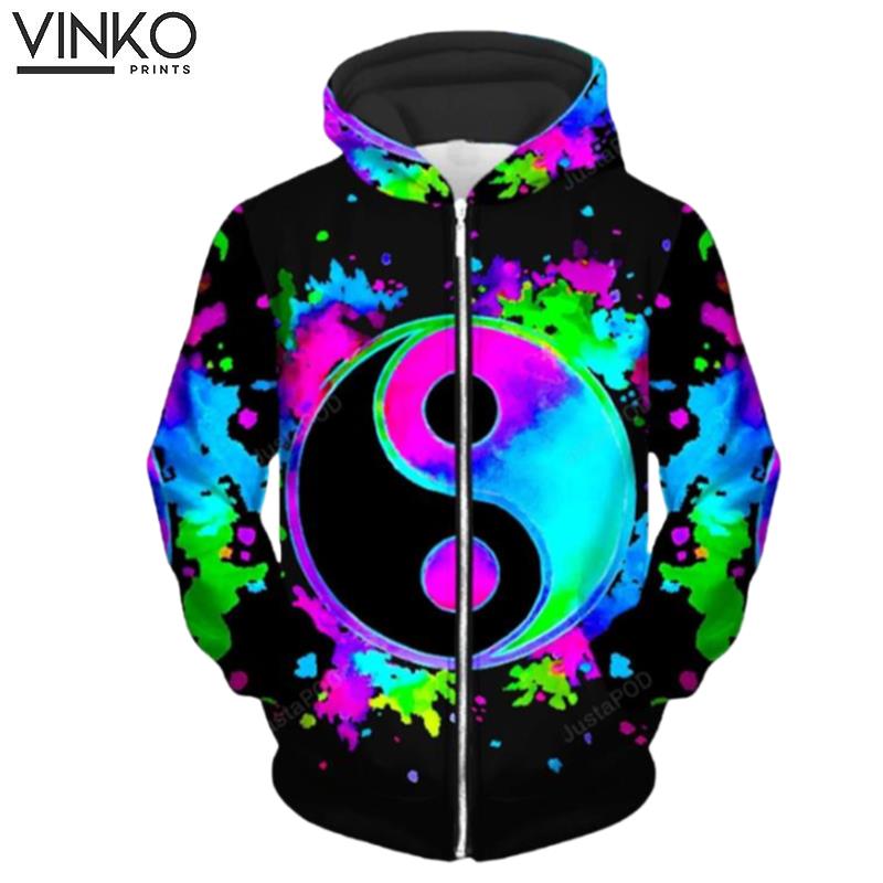 Splatter Yin Yang 3 Up Hoodie